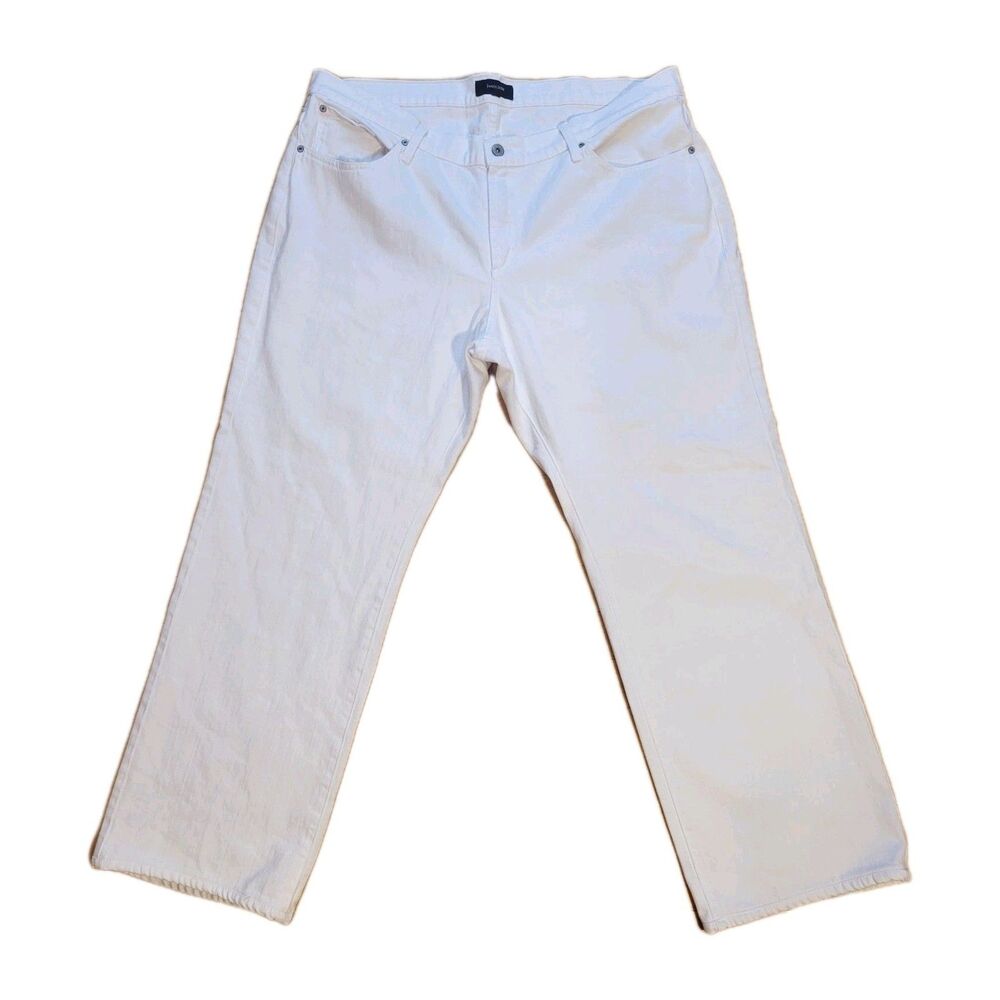James Icon Women's 20 White Denim Jeans Classics Casual Regular  40x30